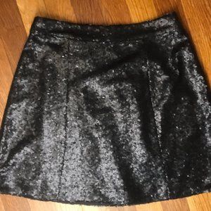 Decree Black Sequin Mini Skirt